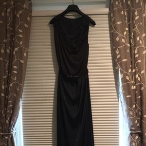 BCBGMaxazria navy blue floor length gown